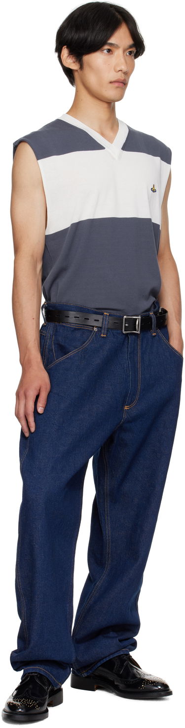 Sweater Vivienne Westwood Vivienne Westwood Ollie Striped Sweater Vest Grå | 2701002J-Y003F-, 4