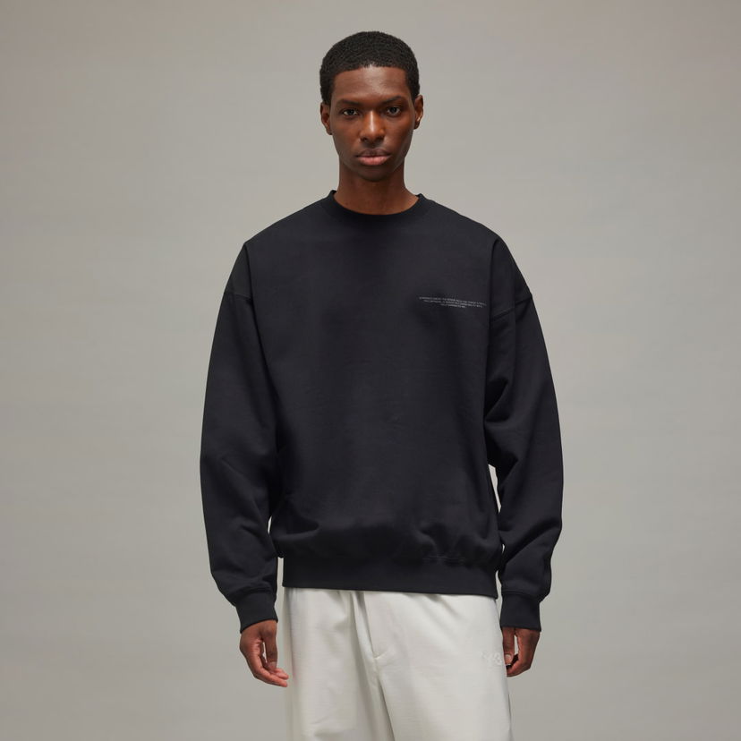 Sweatshirt Y-3 Logo Crew Sweatshirt Svart | JE9276