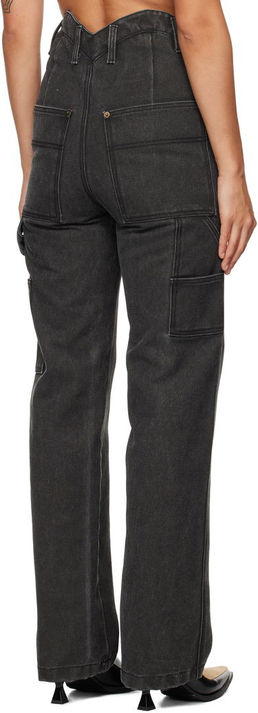 Jeans We11done We11done Heart Work Trousers Svart | WD-PT3-24-280-W-BK, 2