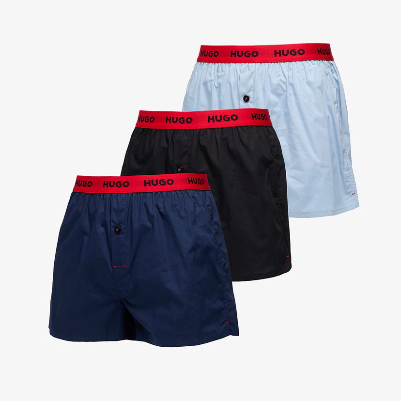 Boxare BOSS HUGO BOSS Woven Boxer Shorts, 3-Pack Svart | 50532565-974