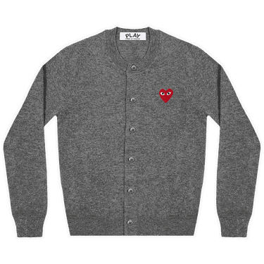 Sweater Comme des Garçons PLAY Heart Cardigan Grå | AZ N007 051 3, 0