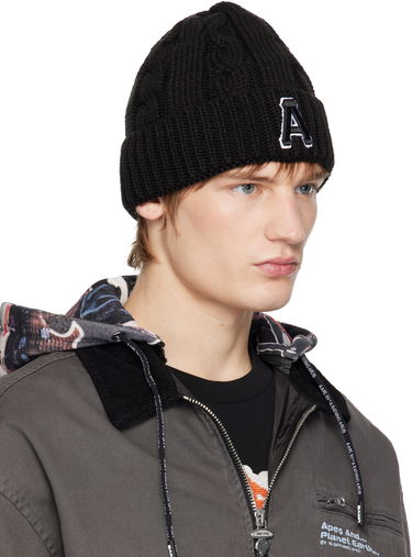Mössa AAPE by A Bathing Ape A Bathing Ape Aape Main Knit Beanie with Logo Svart | AAPHTM5288XXNBKX, 1