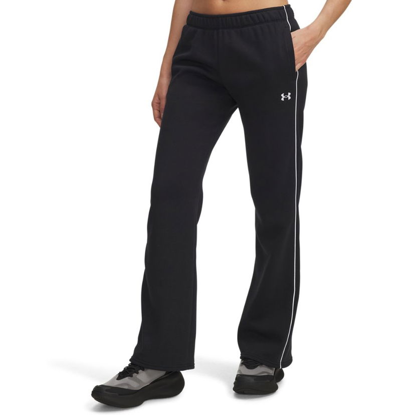 Träningsbyxor Under Armour Under Armour Piped Wide Leg Fleece Pants Svart | 6003711-003