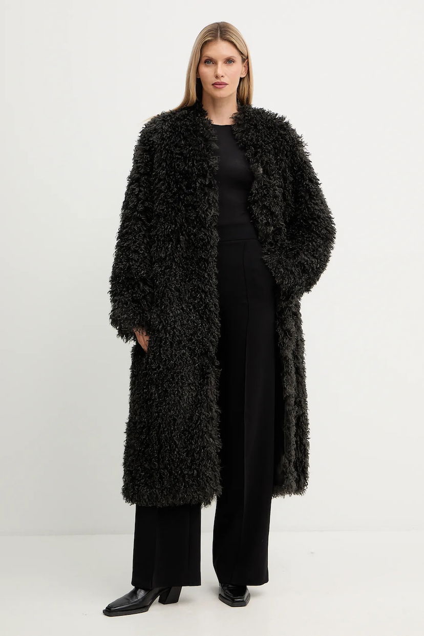 Rockar STAND STUDIO Stand Studio Carolina Faux Fur Coat Svart | 66577.9422