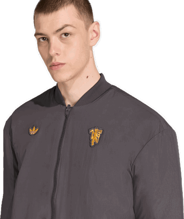 Bomberjacka adidas Performance Manchester United Terrace Icons Bomber Jacket Grå | JN2831, 3