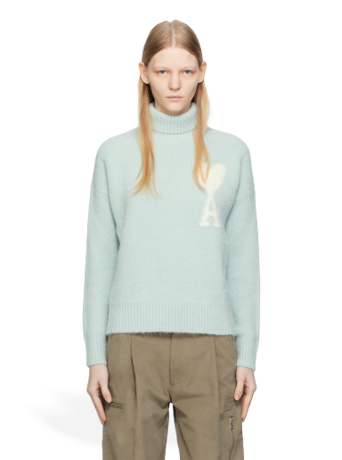 Sweater AMI Turtleneck Turkos | UKS425.KN0032