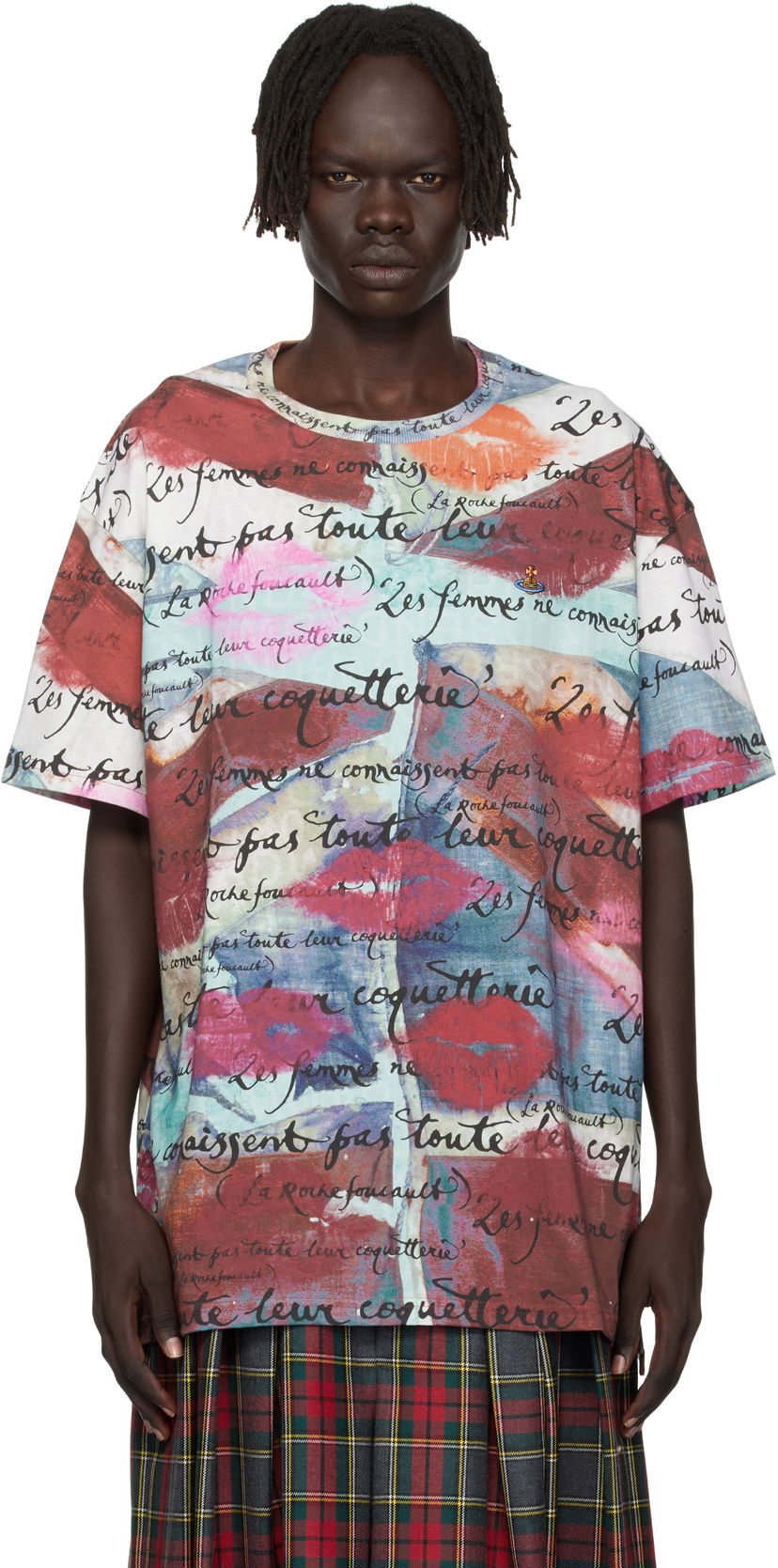 T-shirt Vivienne Westwood Vivienne Westwood Oversized Graphic Print T-Shirt Flerfärgad | 3G010018-J006F-