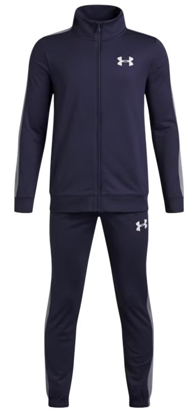 Träningsoverall Under Armour Rival Knit Full-Zip Striped Track Suit Mörkblå | 1363290-403, 0