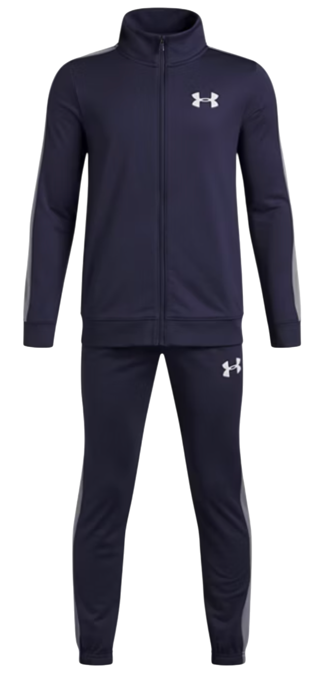 Träningsoverall Under Armour Rival Knit Full-Zip Striped Track Suit Mörkblå | 1363290-403