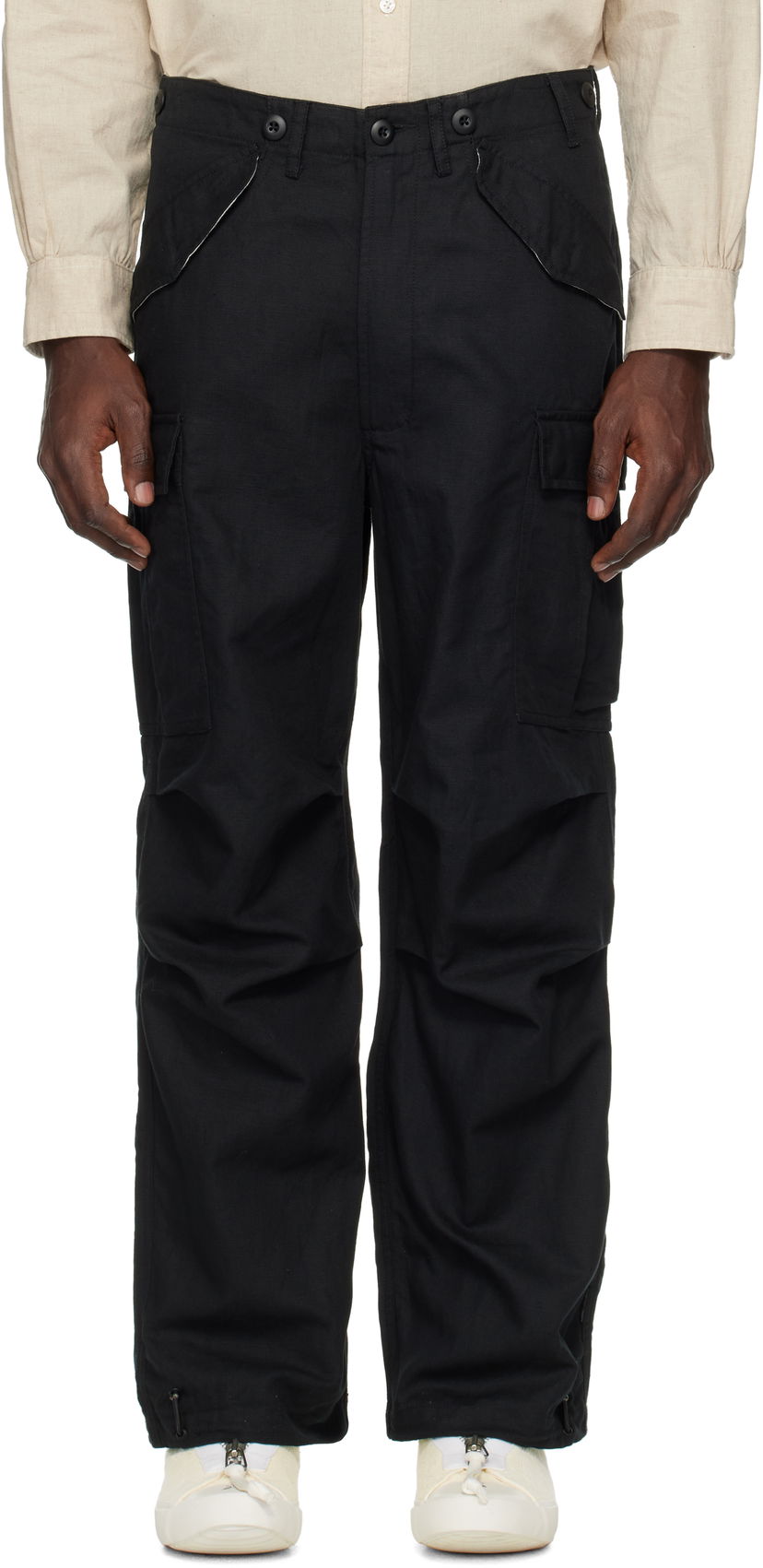 Cargo byxor Maharishi Maharishi Hemp M65 Cargo Pants Svart | 6120