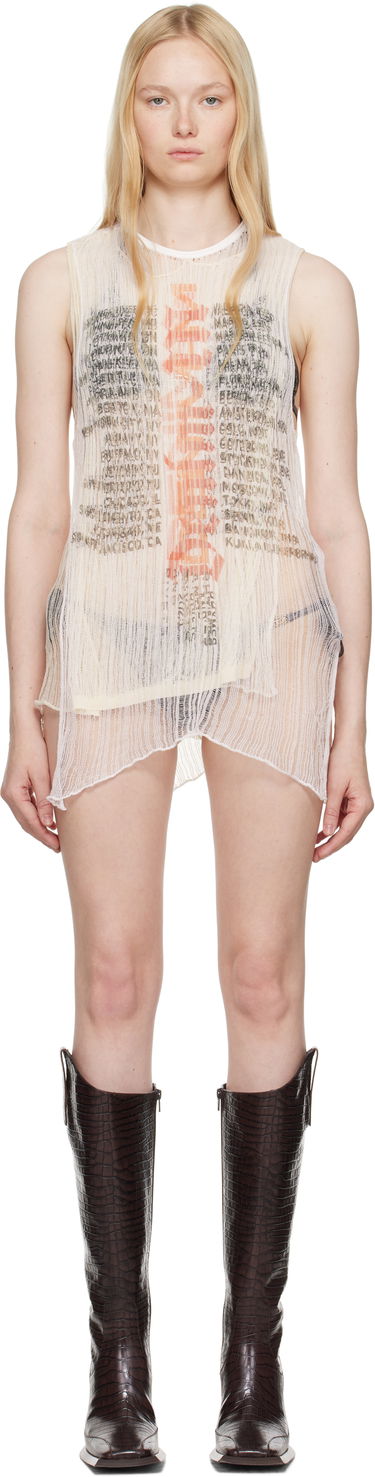 Linne Diesel Diesel K-Abante-B Sleeveless Graphic Print Tank Top Beige | A18805 0AFBT, 0