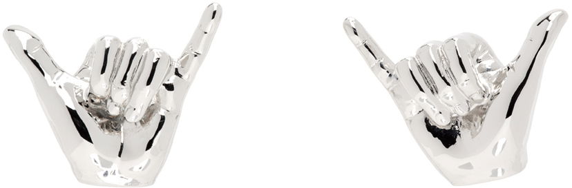 Örhängen Y/PROJECT Silver Mini Shaka Earrings Metallisk | 640EA022