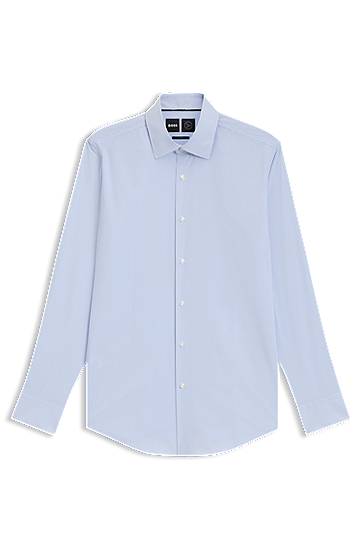 Skjorta BOSS Slim Fit Performance-Stretch Shirt Blå | 50545308