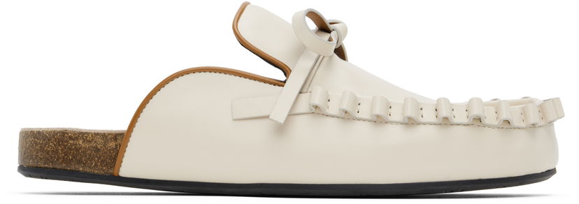 Kläder JW Anderson JW Anderson Ruffle Slip-on Loafers Vit | LF0068-LA0323