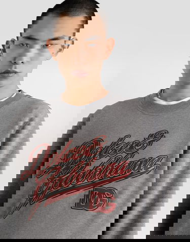 Sweatshirt Dolce & Gabbana Dolce & Gabbana Embroidered Cotton Sweatshirt Grå | G9ABJZG7PFVS8291, 3
