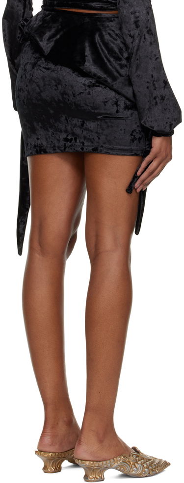 Kjol Ottolinger Ottolinger Layered Velvet Miniskirt Svart | 402301, 2