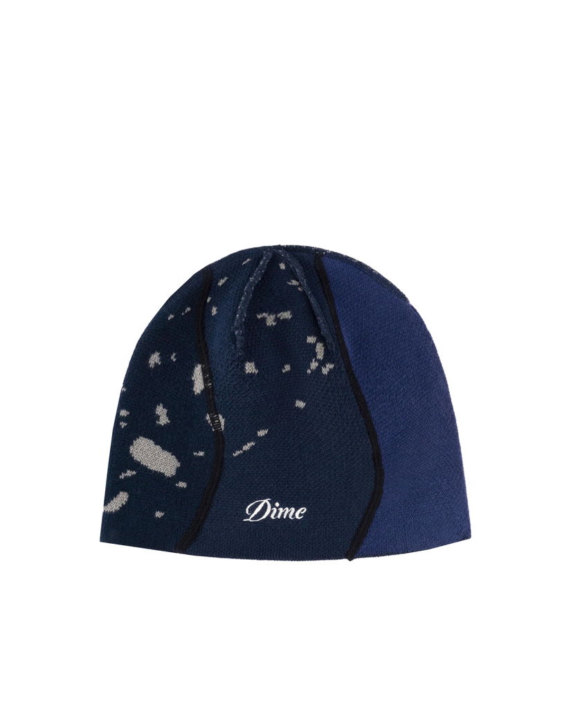 Mössa Dime Reverse Stitch Logo-Embroidered Beanie Blå | DIMEHO2425NVY