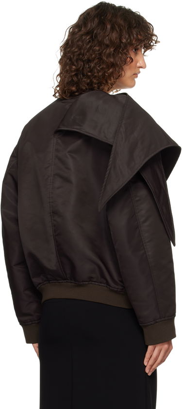 Bomberjacka Courrèges Courrèges Bow Collar Bomber Jacket Svart | 424CBL218NY0020, 2