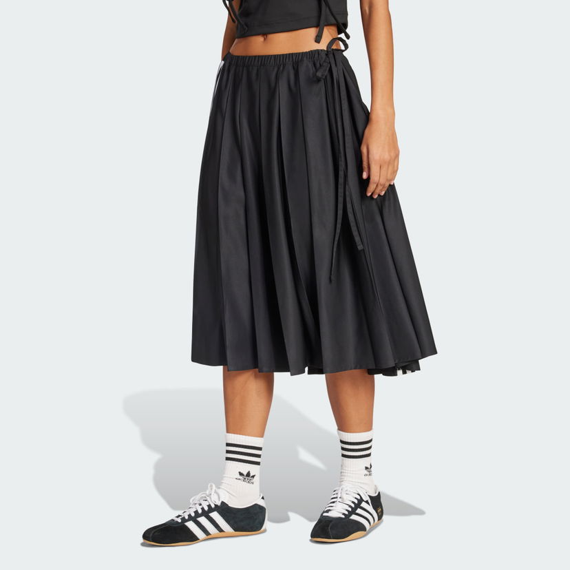 Kjol adidas Performance Pleated Maxi Skirt with Tie Svart | JW0114