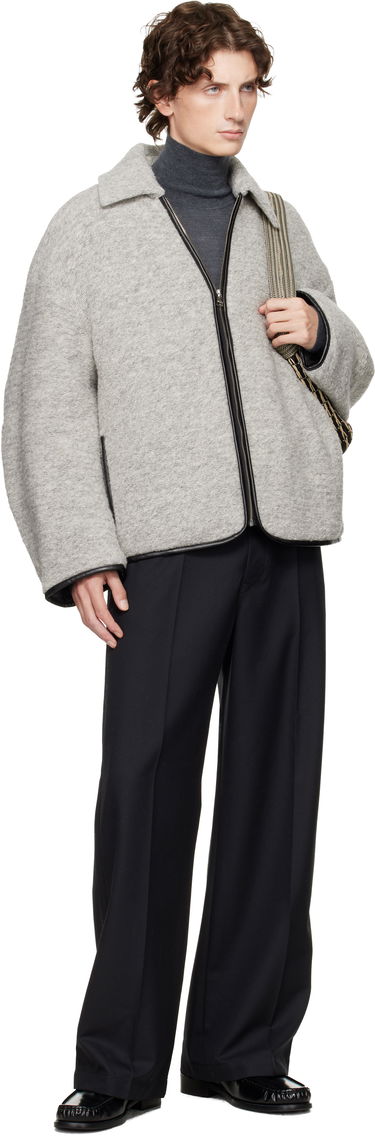Jacka JW Anderson JW Anderson Contrast Trim Full-Zip Jacket Grå | JK0394-PG1820, 3