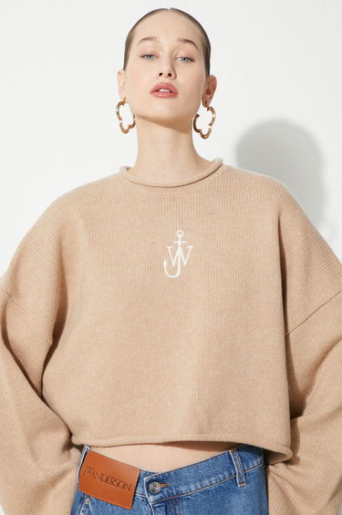 Sweater JW Anderson JW Anderson Cropped Anchor Jumper Beige | KW1121.YN0264.132, 4