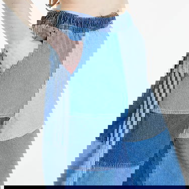 Byxor och jeans adidas Originals adidas x KSENIASCHNAIDER Patchwork Jeans Blue Blå | IU2463, 3