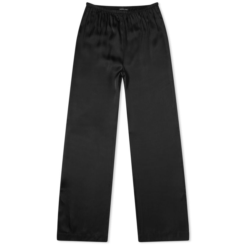Byxor Anine Bing Aden Black Satin Pants Svart | A-03-3353-000