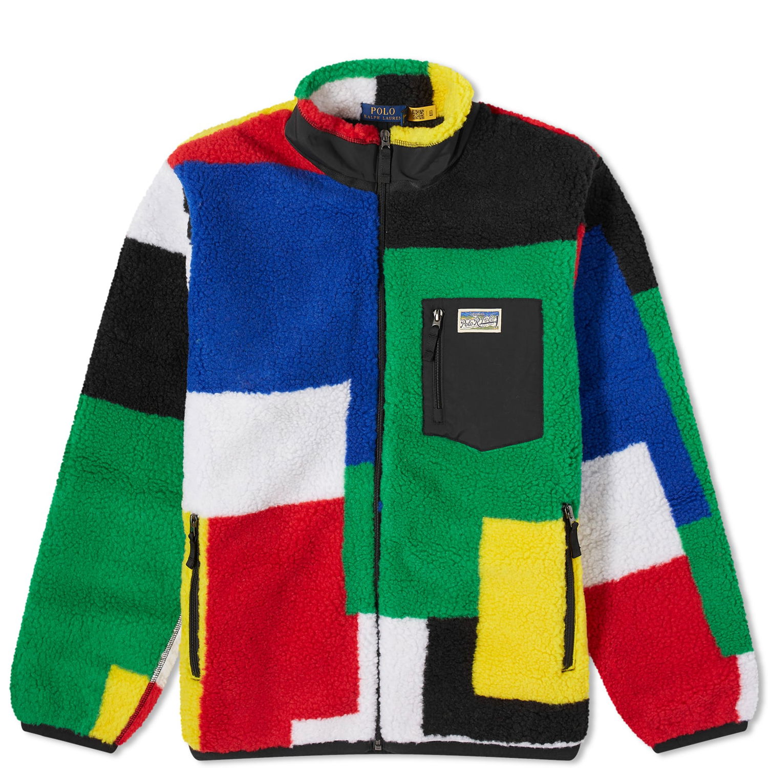 Jacka Polo by Ralph Lauren Patchwork High Pile Jacket Grön | 710926975001, 0