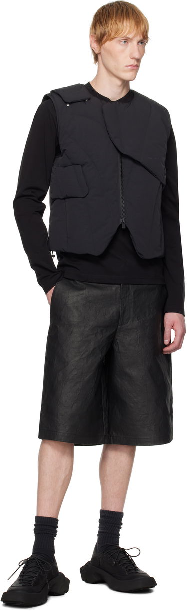 Shorts HELIOT EMIL Armada Textured Wide-Leg Shorts Svart | SS25_M_10_195_BLK01, 3
