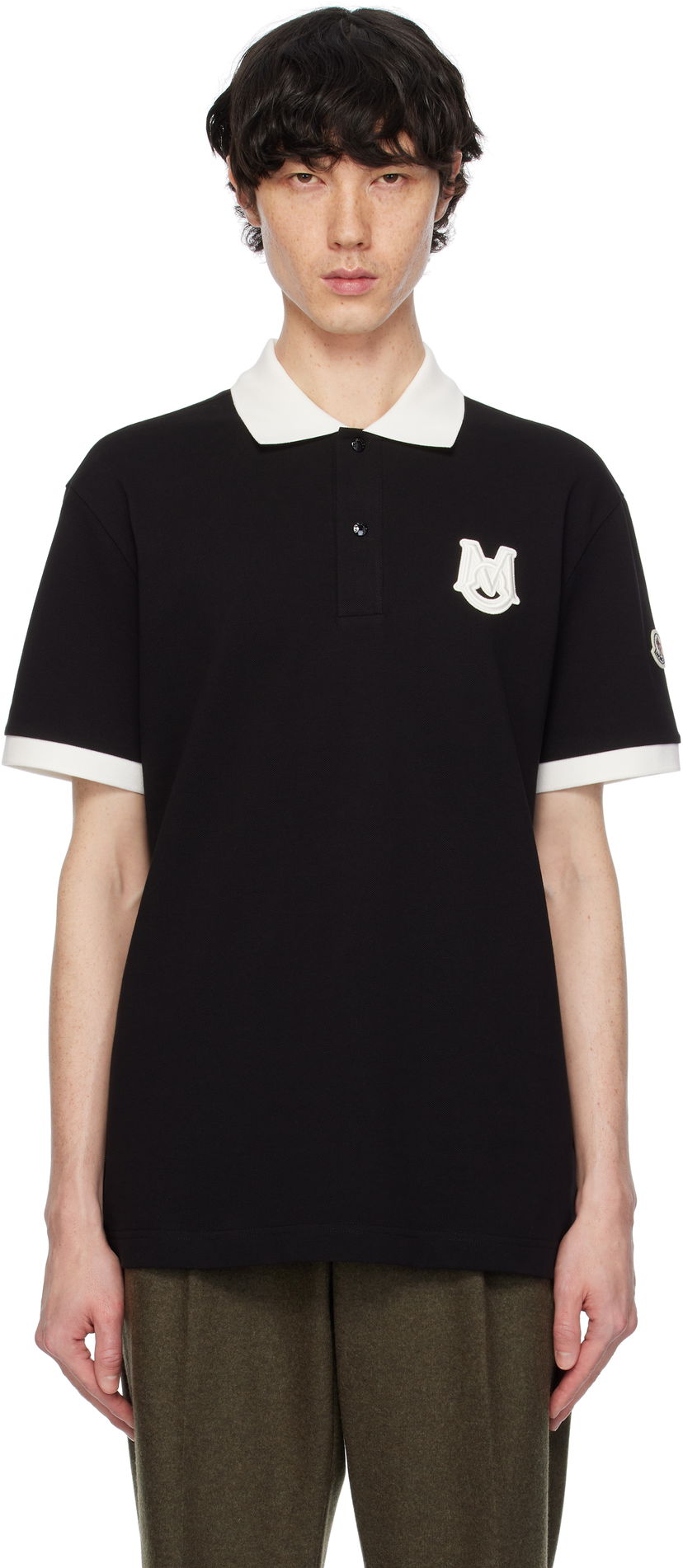Polotröja Moncler Archivio Short Sleeve Polo Svart | K10918A0000589A16