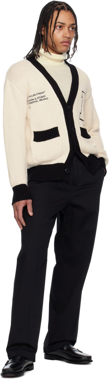 Sweater Moncler Moncler Genius x FRGMT Hiroshi Fujiwara Embroidered Cotton Cardigan Beige | K109U9B00001M5206, 4