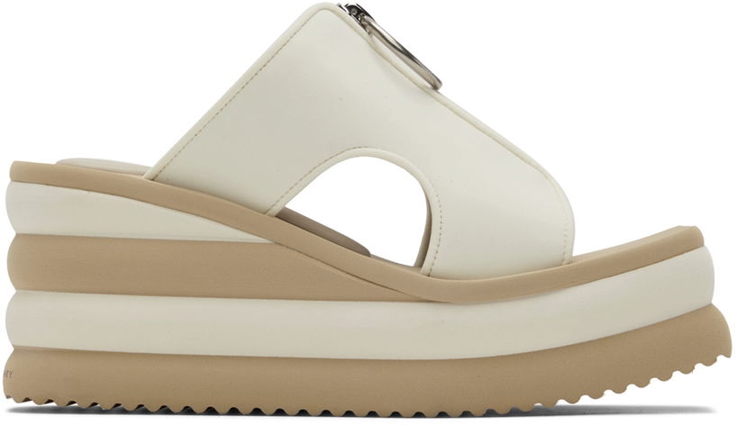 Klä Stella McCartney Stella McCartney Scuba Slide Wedge Sandals Vit | 810059AF00U0