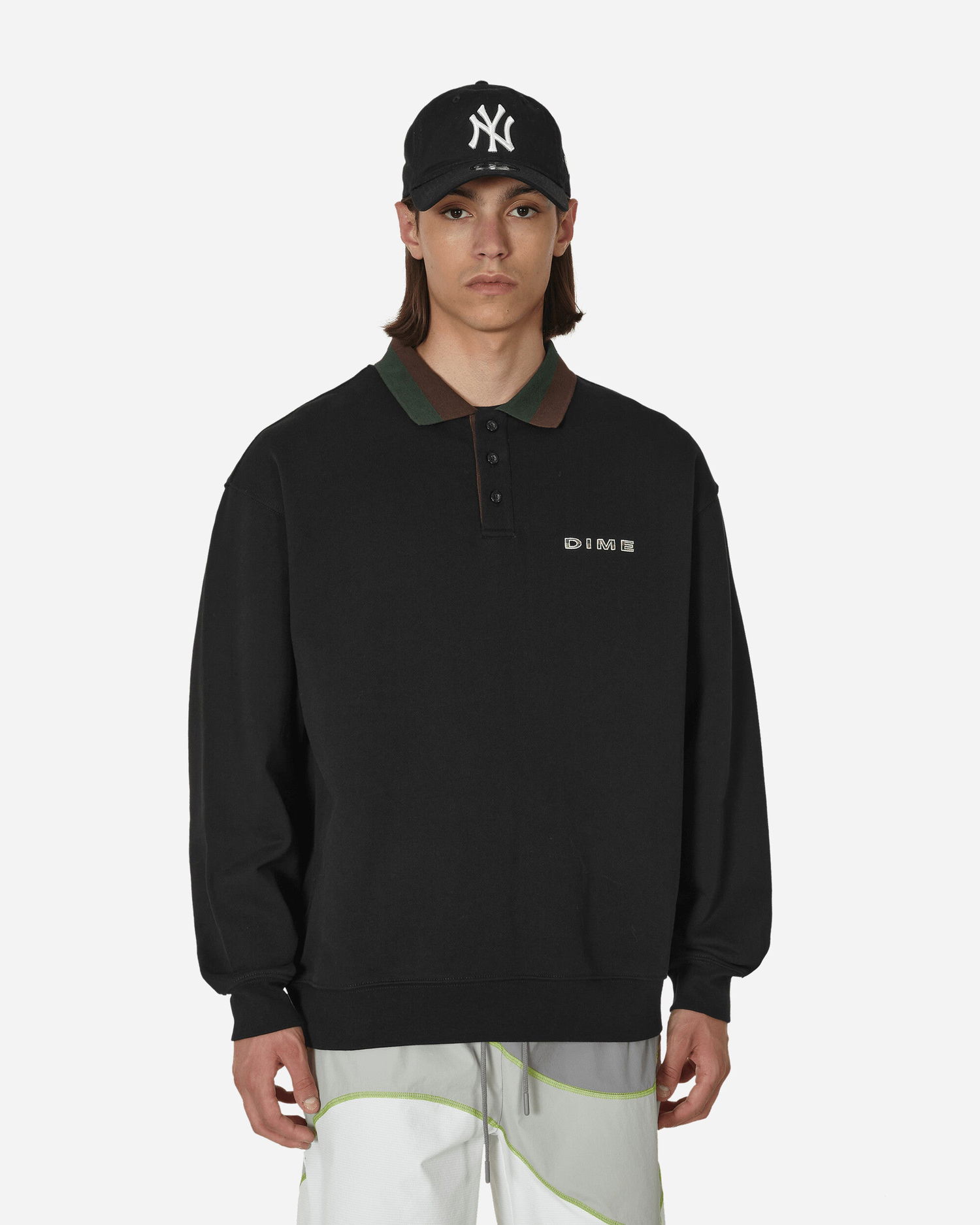 Sweater Dime Terry Rugby Crewneck Svart | DIMESU238BLK, 1