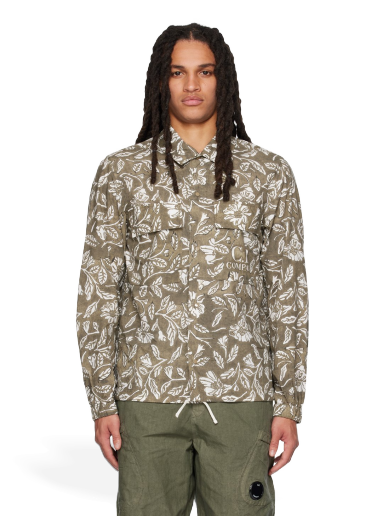 Skjorta C.P. Company Floral Shirt Grön | 14CMSH281A-006532P