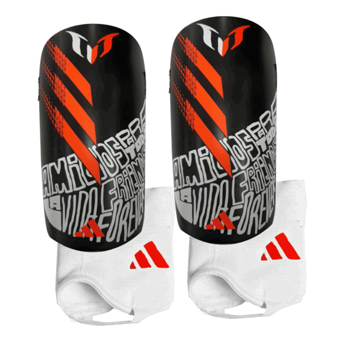 Sportutrustning adidas Originals Messi Shin Guards with Ankle Guards Flerfärgad | HF9722, 0