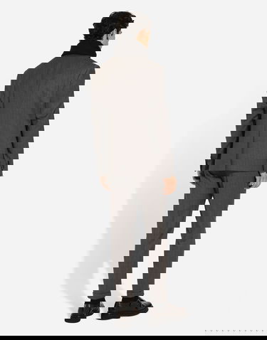 Jacka Dolce & Gabbana Dolce & Gabbana Single-Breasted Pinstripe Flannel Jacket Grå | G2TV4TFRBDFS8051, 2