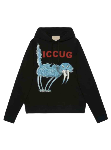 Sweatshirt Gucci Freya Hartas ICCUG Hoodie Svart | 646953XJDJN