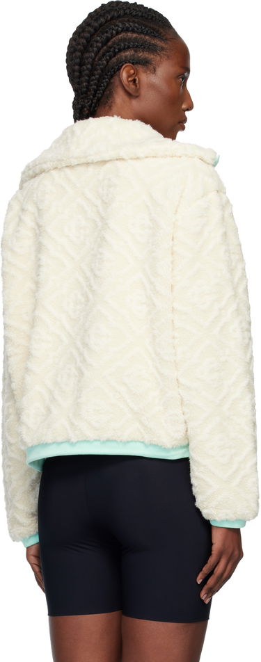 Jacka Casablanca Monogram Jacquard Fleece Jacket Vit | WPF25-JK-390-01, 2