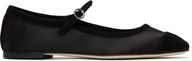 Kläder Aeyde Aeyde Uma Satin Toe-Cap Ballerina Flats Svart | A11-FL-RKLS08FL169-SS25-800-067, 0