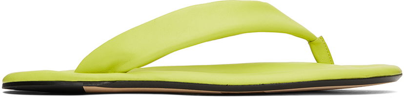 Sneakers och skor BY FAR BY FAR Dasha Leather Thong Sandals Grön | 23SSDASAPLNAP