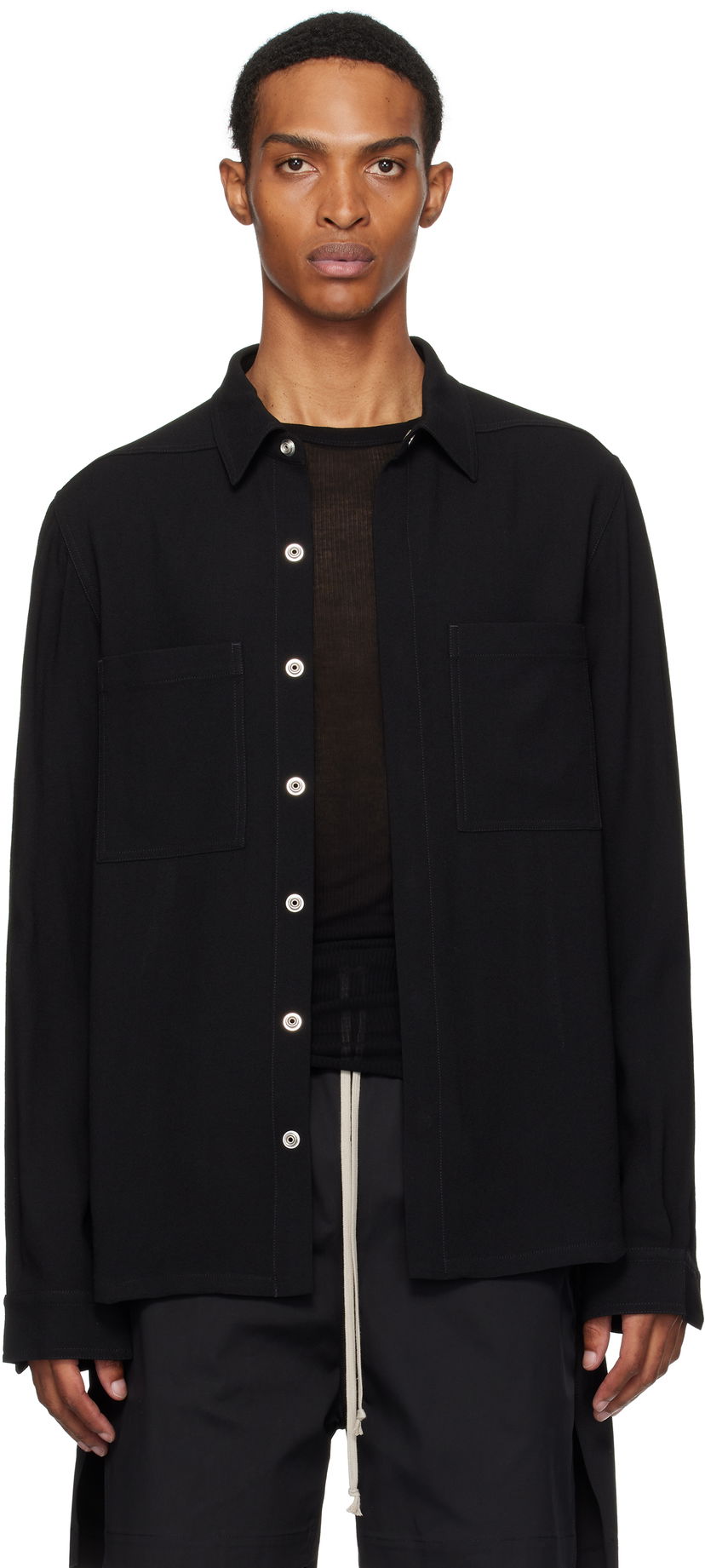 Skjorta Rick Owens Rick Owens Concordians Outer Shirt Svart | RU02E1235 WA