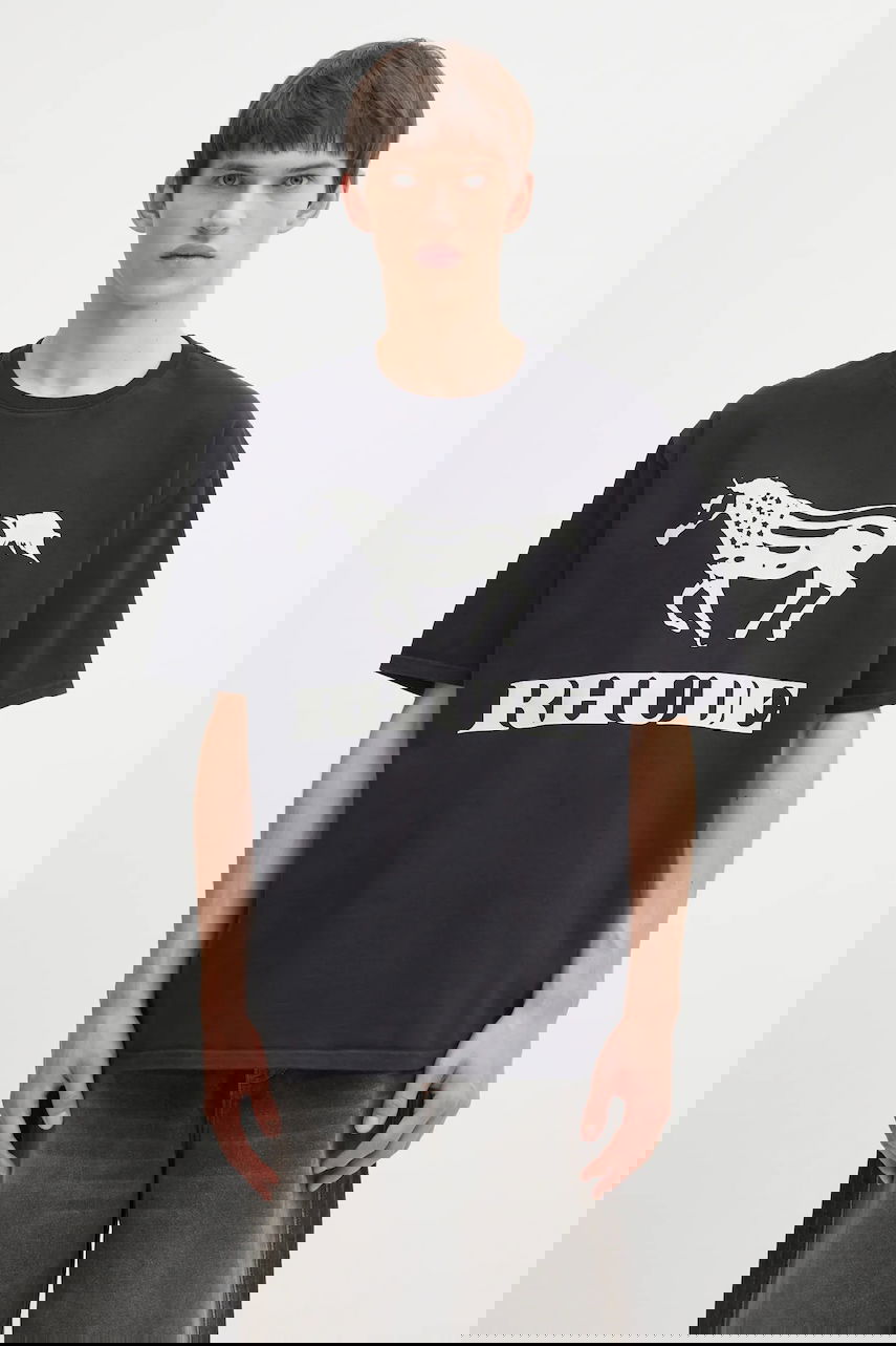 T-shirt Rhude Dinero T-shirt with Horse Print Svart | RHFW25TT01012, 0