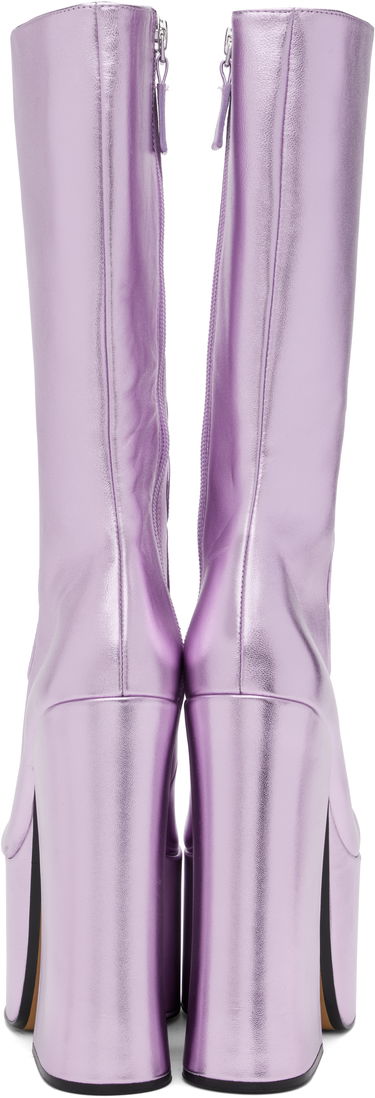 Skovård Marc Jacobs Marc Jacobs 'The Metallic Kiki' Knee-High Platform Boots Purpur | 2R4FBO001F01, 1