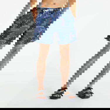 Badkläder Urban Classics Pattern Swim Shorts Blå | TB2679-03773, 0