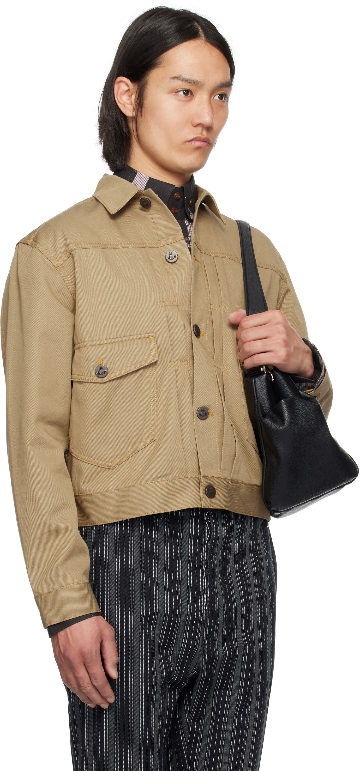 Jacka Vivienne Westwood Vivienne Westwood Marlene Cropped Jacket Beige | 2801000E-W011Y-, 1