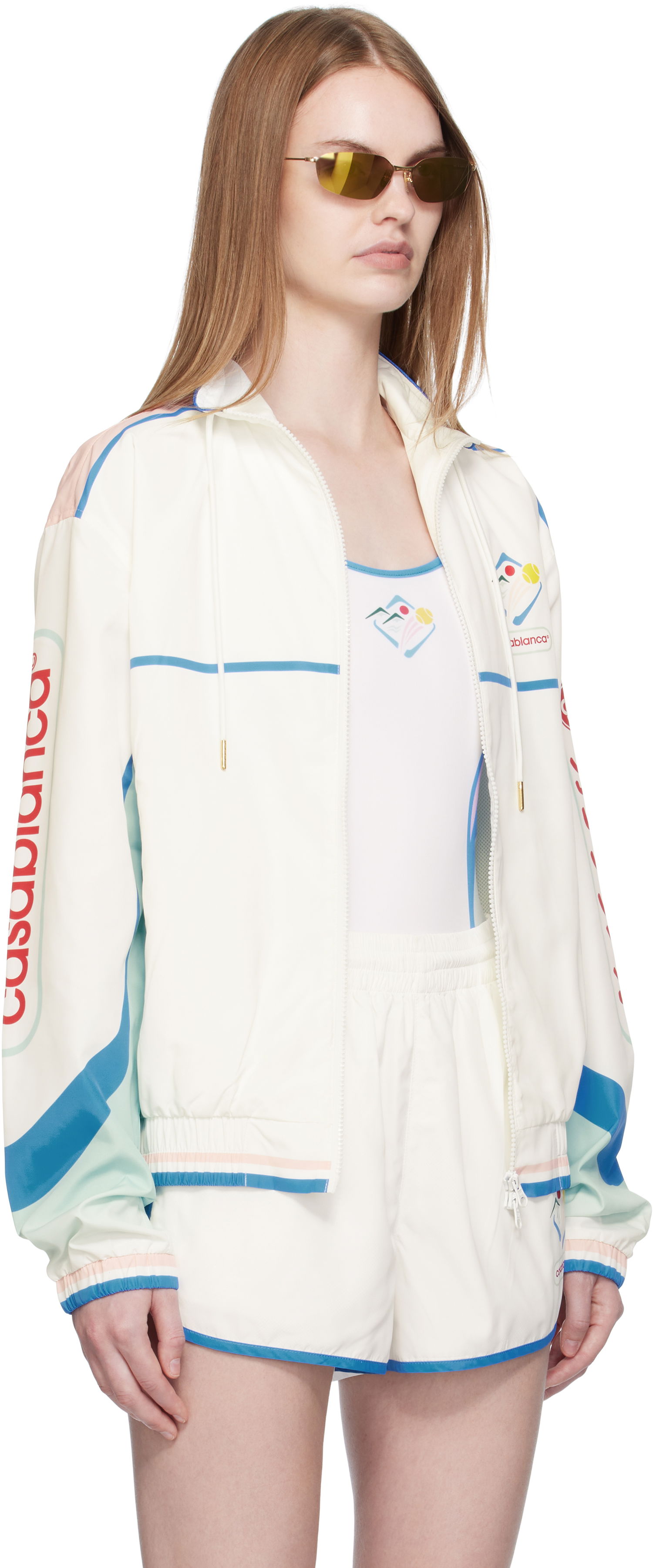 Vindjacka Casablanca Casablanca Casa Sportif Windbreaker Jacket Vit | U-WPF25-JK-033-01, 1