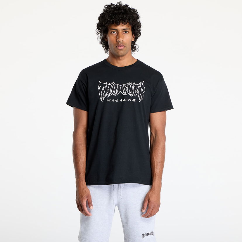 T-shirt Thrasher Thrasher Metal T-Shirt Svart | 145693