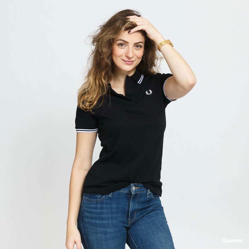 Polotröja Fred Perry Fred Perry Twin Tipped Shirt Svart | G3600 350
