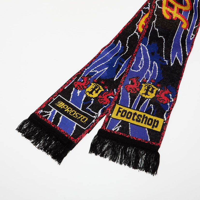 Halsduk Footshop FTSHP x PROSTO Forza Electric Blue Scarf Svart | FTSHP_419