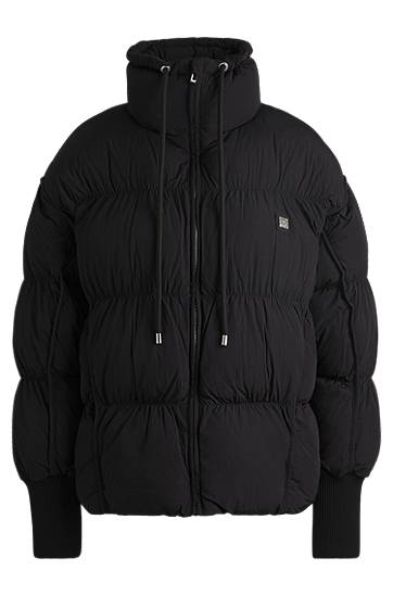 Pufferjacka BOSS Water-Repellent Puffer Jacket Svart | 50521363